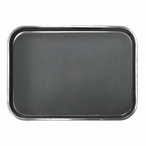 Поднос прямоугольный черный 45,5*35,5см прорезиненный ПЛАСТИК P.L. - BarWare 1216 BLACK