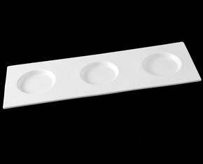 Поднос 350х120мм для 3-х круглых соусников Wilmax WL-992489 /4/24/