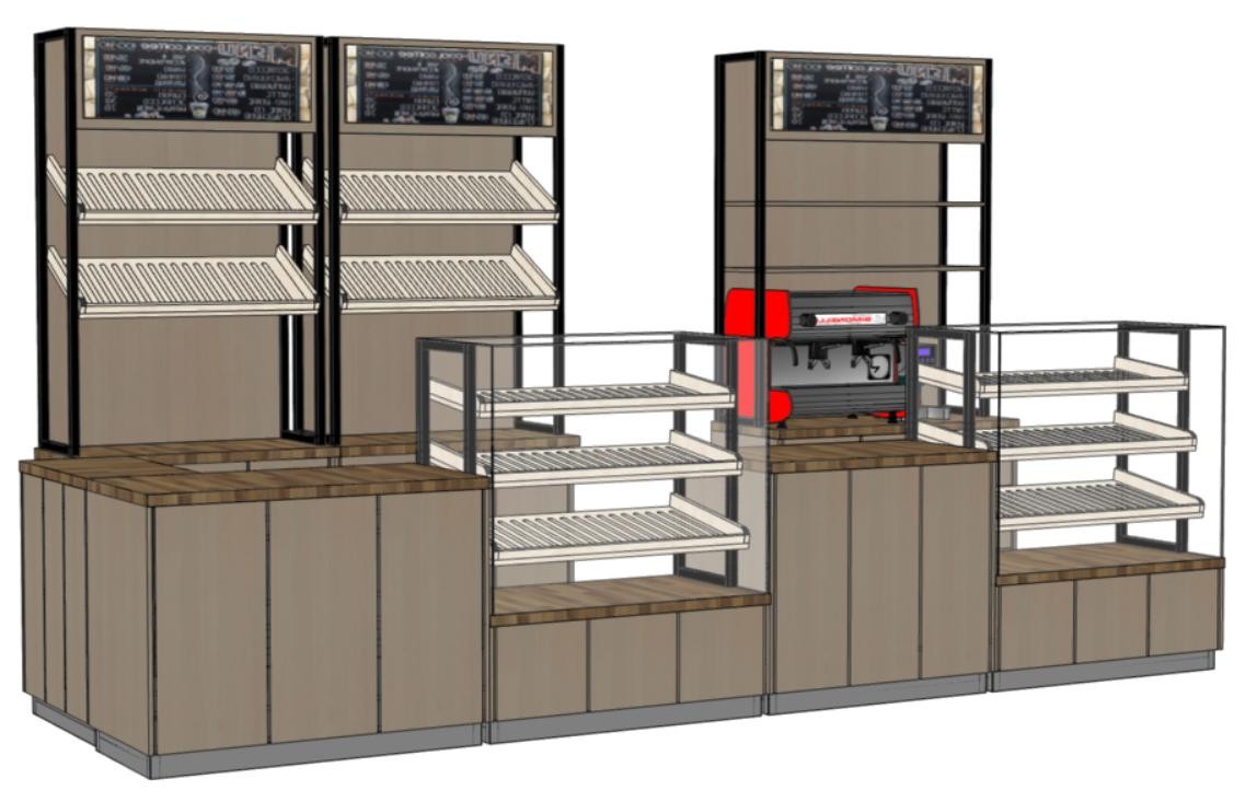 Торговая мебель для пекарни, кофейни, кондитерской